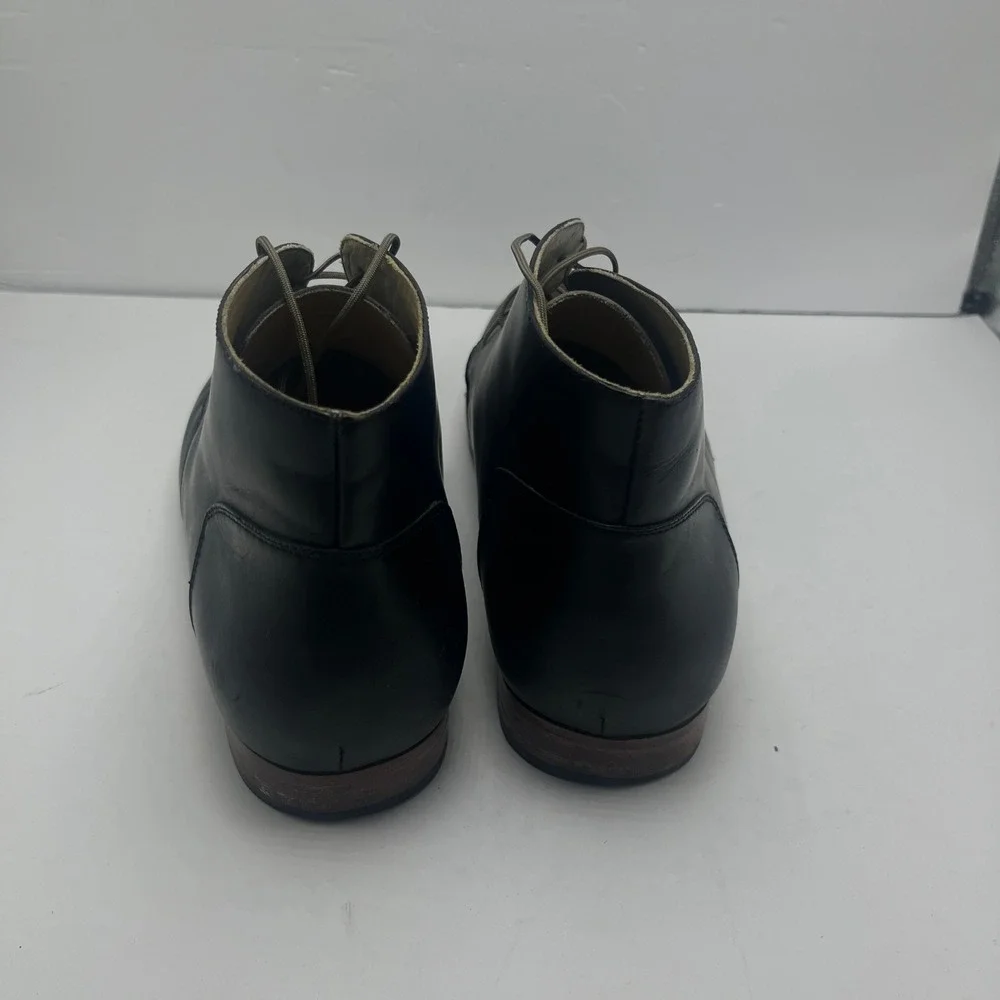 Nisolo Emilio Chukka Boot Mens 10.5 Black Leather Lace Up Ankle Handcrafted